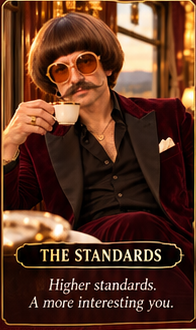Monty, the standards, aboard a luxury train