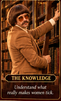 Monty, the knowledge, in a library