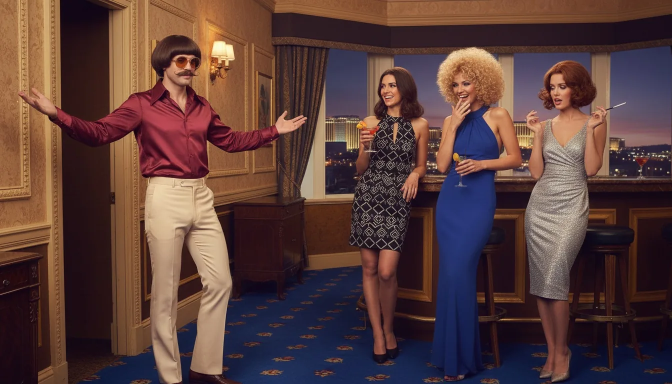 Monty relaxing with friends in the illustration for How to Approach a Woman for the First Time Without Making a Spectacle of Yourself