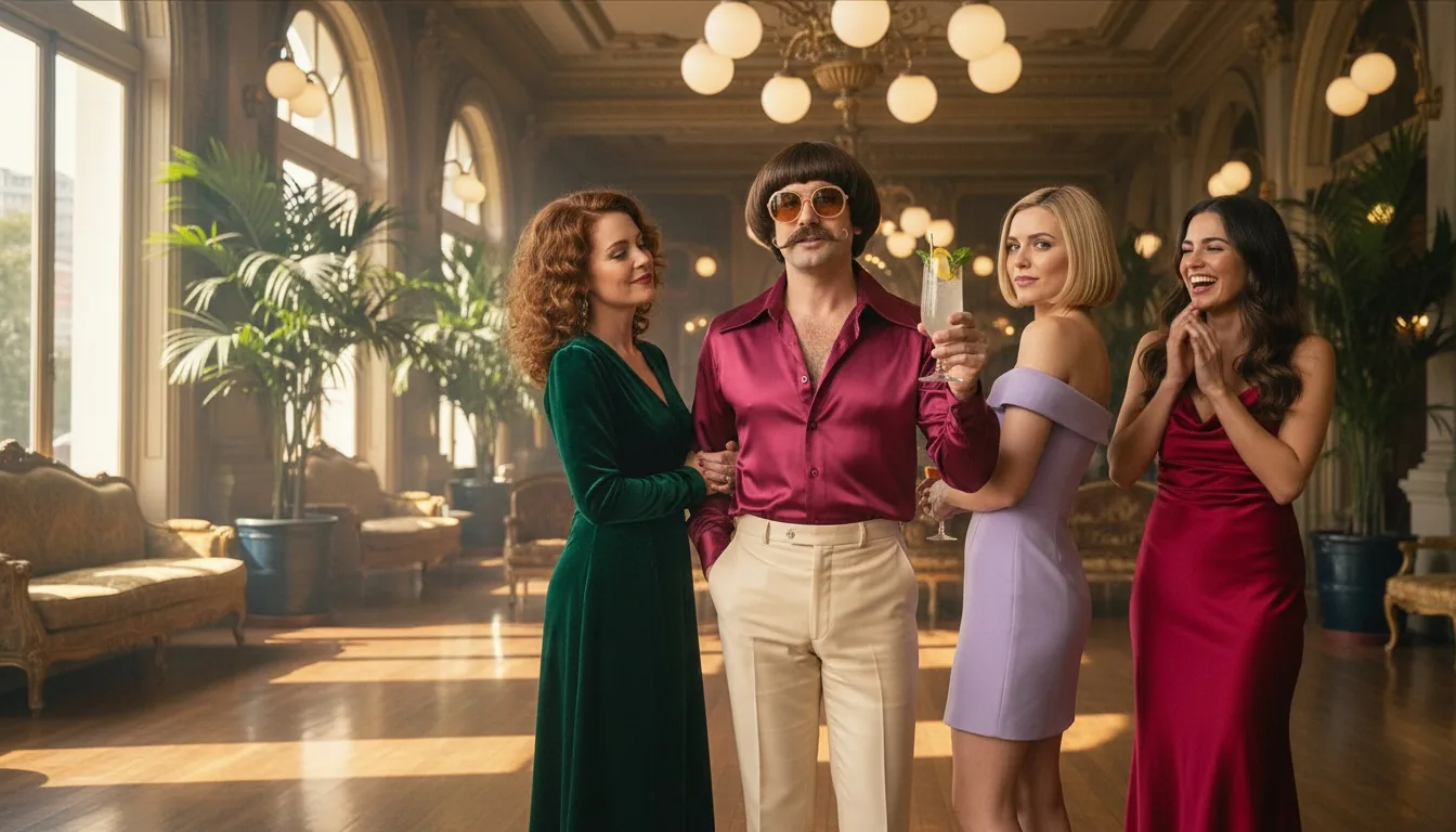 Monty relaxing with friends in the illustration for How to Meet Women Through Book Clubs Without Turning Every Chapter Into a Chat-Up Line