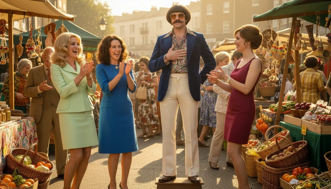 Monty relaxing with friends in the illustration for How to Ask a Tinder Match to Meet Up: From Swipe to a Proper Date
