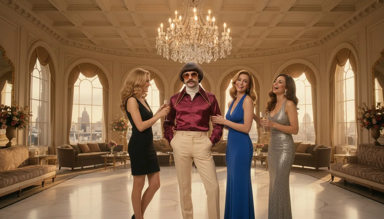 Monty relaxing with friends in the illustration for How to Suggest a First Date That Fits Both Your Budgets