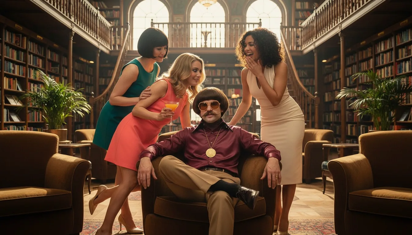 Monty relaxing with friends in the illustration for What to Text After a Second Date: Keep the Connection Real