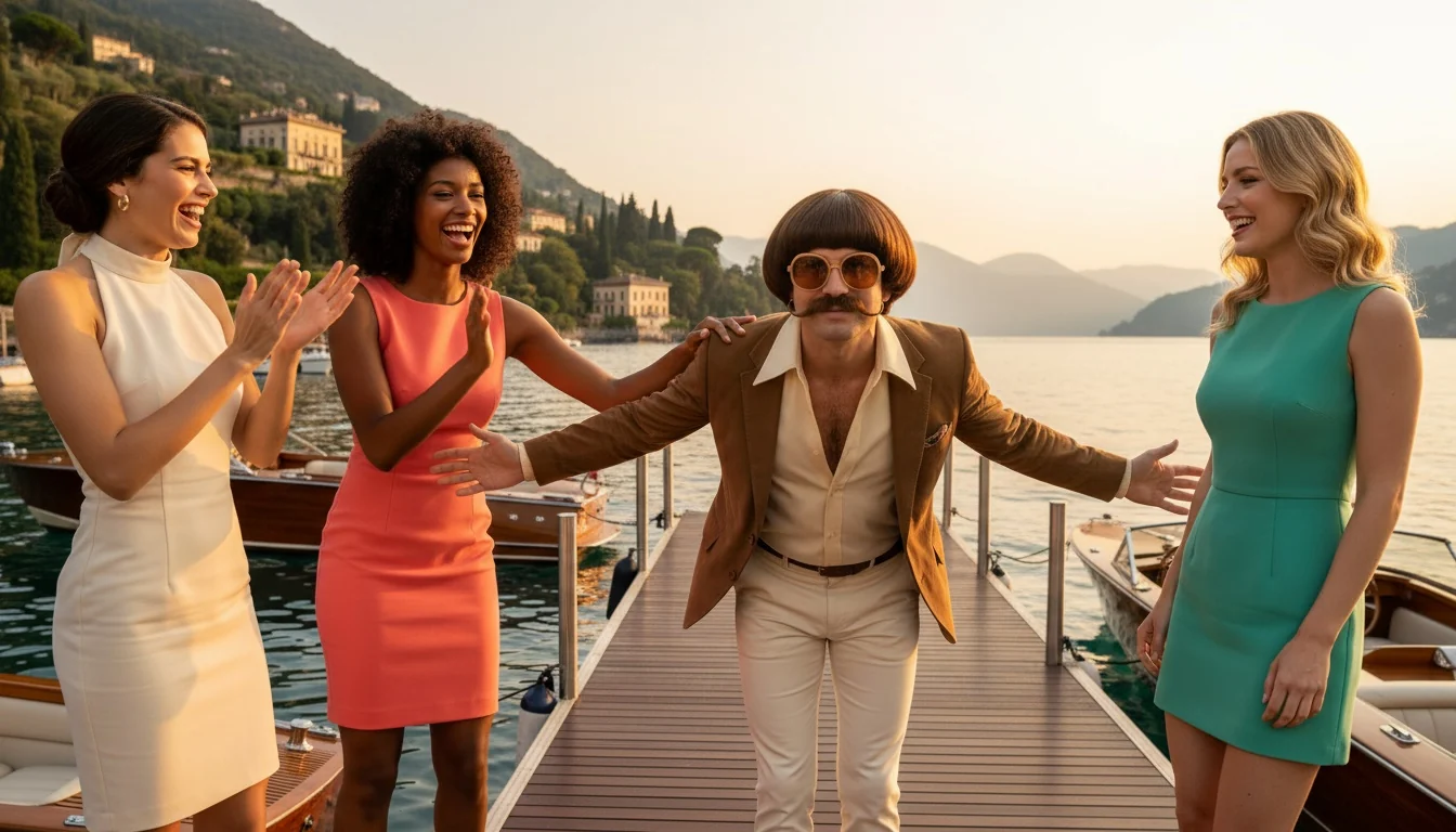 Monty enjoying a social occasion, illustration for File 199