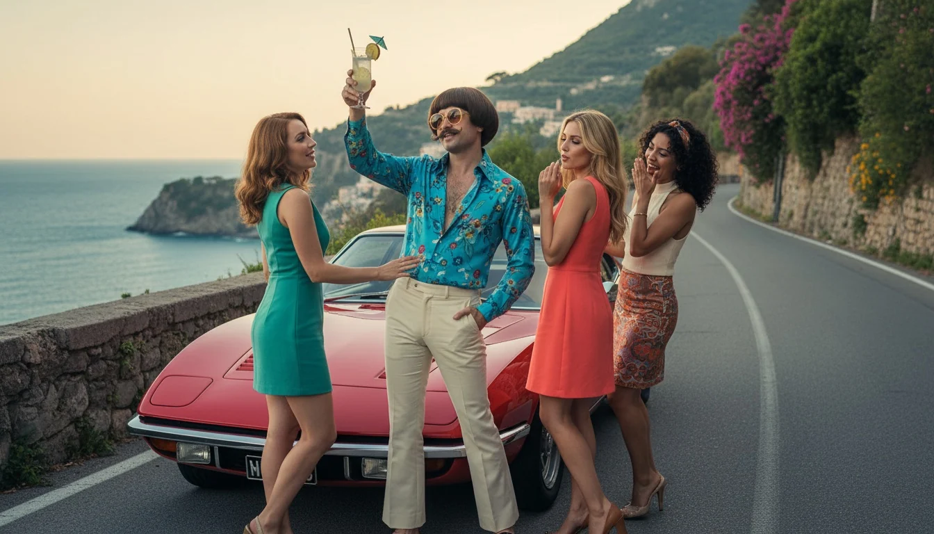 Monty enjoying a social occasion, illustration for File 202